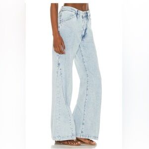 FRAME Le Baggy Palazzo Jeans – Size 28 – Whisper Wash – Wide Leg